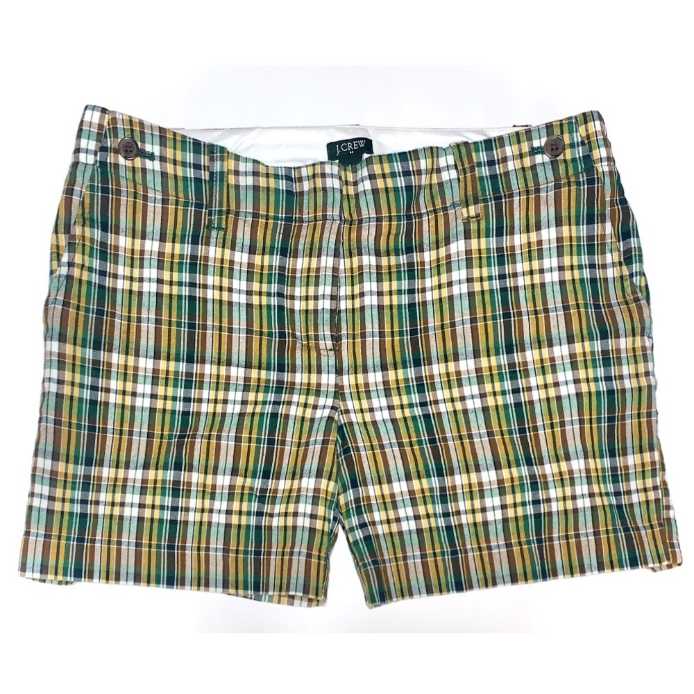 J. Crew City Fit Plaid Shorts 4